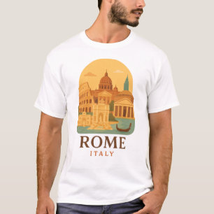 Vintage Rome Italië Reis T-Shirt – Colosseum