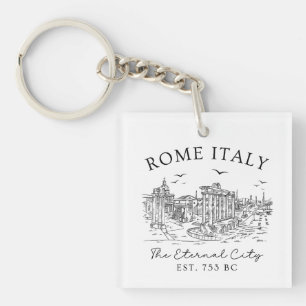 Vintage Rome Italië Sleutelhanger