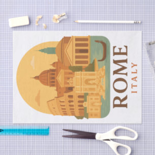 Vintage Rome Italië Tissuepapier – Retro Colosseum