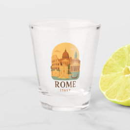 Vintage Rome Italy Shot Glass – Retro Colosseum Glas