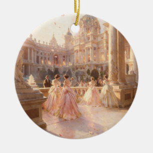 Vintage Rome Palace Bal Sieraad   Klassiek Europa Keramisch Ornament