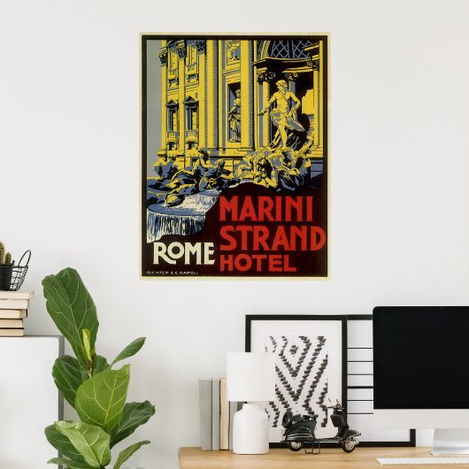 Vintage Rome Poster (Thuiskantoor)