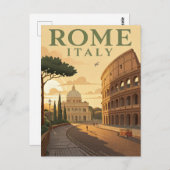 Vintage Rome Travel Briefkaart (Voorkant / Achterkant)