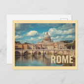 Vintage Rome Travel Briefkaart (Voorkant / Achterkant)