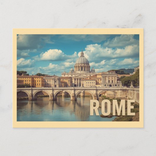 Vintage Rome Travel Briefkaart (Voorkant)
