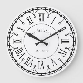Vintage Romeinse cijfer sierlijke wandklok wandklo