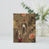 Vintage Romeo en Juliet Scrapbook Briefkaart (Staand voorkant)