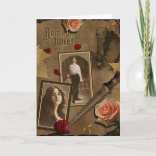 Vintage Romeo en Juliet Scrapbook Wenskaart Kaart