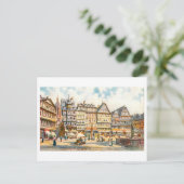 Vintage Römerberg in Frankfurt, Germany Briefkaart (Staand voorkant)