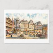 Vintage Römerberg in Frankfurt, Germany Briefkaart (Voorkant)