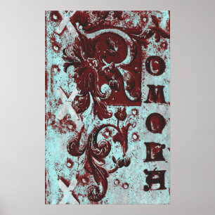 Vintage Romola Book Hoesje Grunge Poster