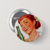 Vintage Ronde Button 5,7 Cm (Voorkant /achterkant)