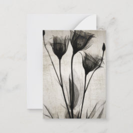 Vintage Röntgenbloemen Notitiekaartje
