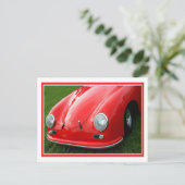 Vintage rood briefkaart (Staand voorkant)