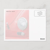 Vintage rood briefkaart (Achterkant)