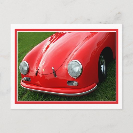 Vintage rood briefkaart (Voorkant)