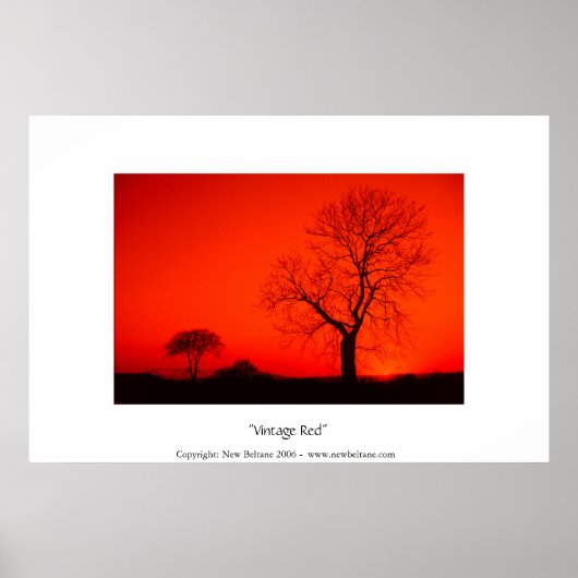 Vintage rood poster (Voorkant)