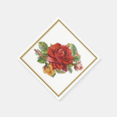 Vintage roodroze luiers servetten (Hoek)