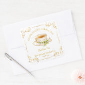 Vintage Rooibosthee vierkante label (Envelop)