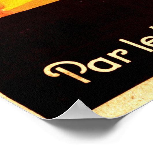 Vintage Rooien Italië Poster (Hoek)