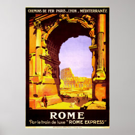 Vintage Rooien Italië Poster