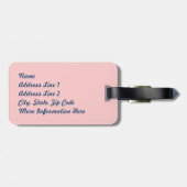 Vintage Roos Bagagelabel (Achterkant horizontaal)