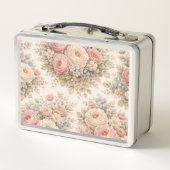 Vintage Roos Bloemmotief | Elegante Pastel (Achterkant)