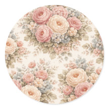Vintage Roos Bloemmotief | Elegante Pastel