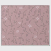 Vintage Roos Floral Dusty Cadeaupapier (Vlak)