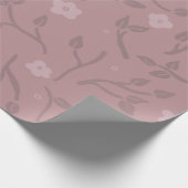 Vintage Roos Floral Dusty Cadeaupapier (Hoek)