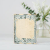 Vintage Roos Lijst Briefkaart (Staand voorkant)