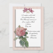 Vintage roos shabby kaart (Achterkant)