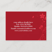 Vintage Roos Visitekaartje (Achterkant)