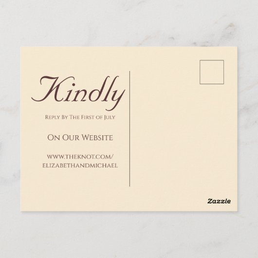 Vintage Roos Weddenschap Briefkaart (Achterkant)