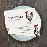 Vintage Rooster Boerderij Visitekaartje<br><div class="desc">De afbeelding in het detailhandelsregister van zwarte en witte rooster - perfect voor boerderijen die verse eieren,  biologische landbouw of landthema's in de boerderij aanbieden. Voor extra overeenkomende marketingmaterialen kunt u contact met mij opnemen op maurareed.designs@gmail.com. Ga voor voorgemaakte logo's naar de logoevolutie.co.</div>