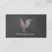 Vintage Rooster Boerderij Visitekaartje (Voorkant)