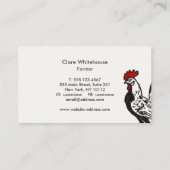Vintage Rooster Boerderij Visitekaartje (Achterkant)