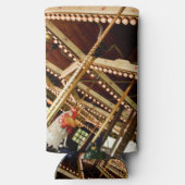 Vintage Rooster Carousel Seltzer Blikjeskoeler (Achterkant)