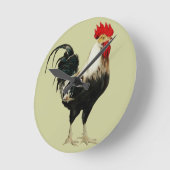 Vintage Rooster Chicken Customize Animal best Ronde Klok (Hoek)
