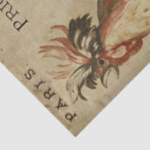 Vintage Rooster en Ephemera ontkoppeling Tissuepapier (Detail)