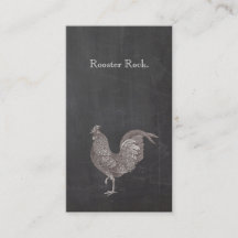 Vintage Rooster Etching Rustic