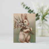 Vintage : rooster - feestdagenkaart (Staand voorkant)