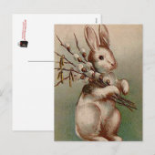 Vintage : rooster - feestdagenkaart (Voorkant / Achterkant)