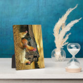 Vintage Rooster Hens Rustic Barn Coop Fotoplaat (Zijkant)