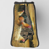 Vintage Rooster Hens Rustic Barn Coop Golfheadcover (Draai 90)