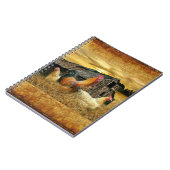 Vintage Rooster Hens Rustic Barn Coop Notitieboek (Linkerzijde)