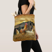 Vintage Rooster Hens Rustic Barn Coop Tote Bag (Dichtbij)