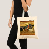 Vintage Rooster Hens Rustic Barn Coop Tote Bag (Voorkant (product))