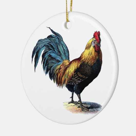 Vintage rooster keramisch ornament (Links)