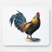 Vintage rooster muismat (Voorkant)